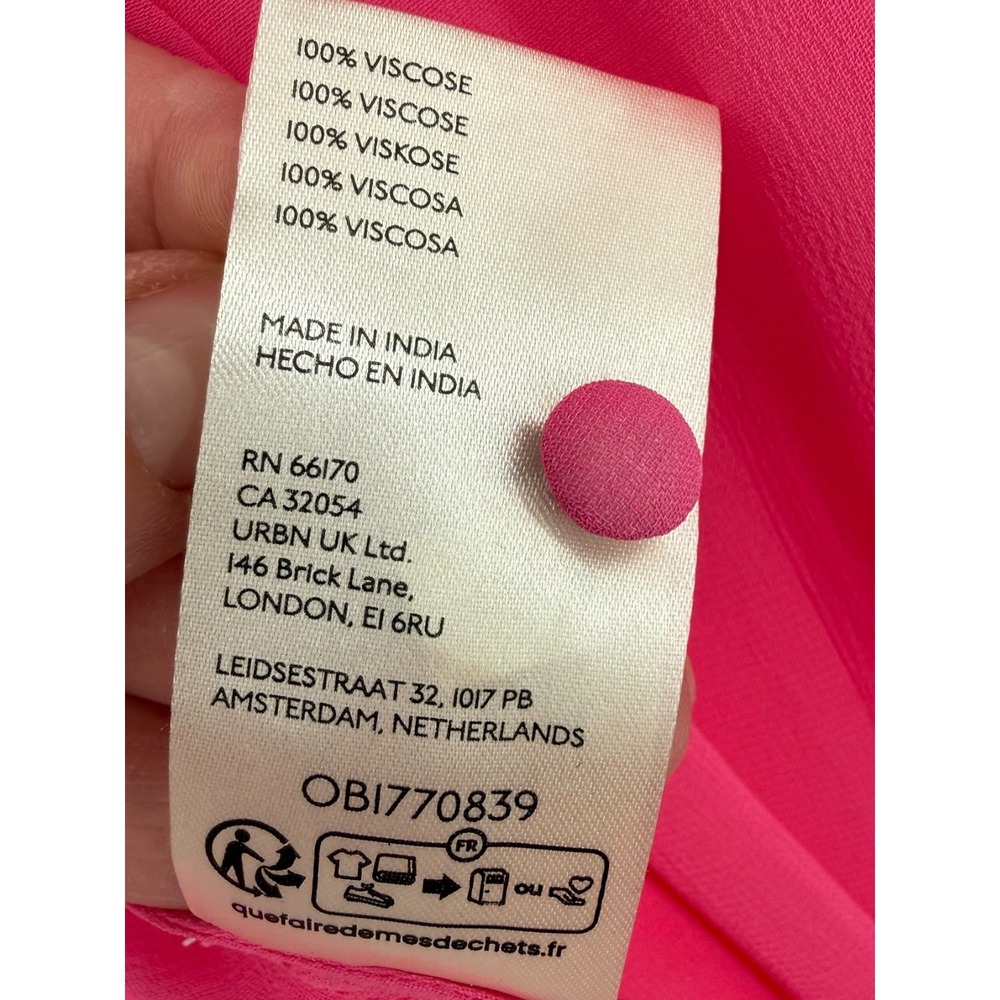 NWT Anthropologie Womens Long Sleeve Sheer Tunic Dress Pink Bell Sleeve Size XL - Picture 12 of 12